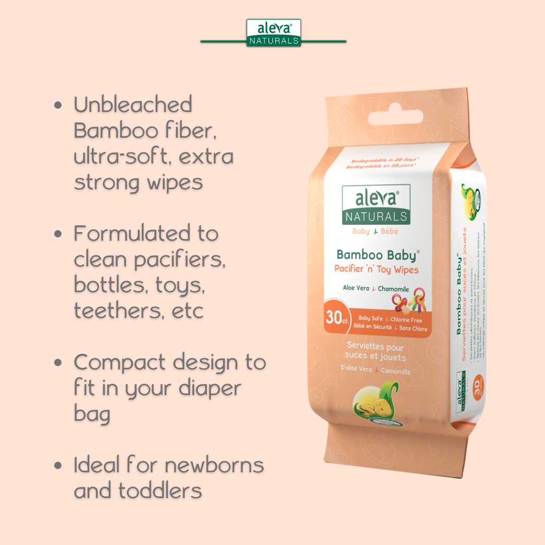 Bamboo Baby Pacifier & Toy Wipes