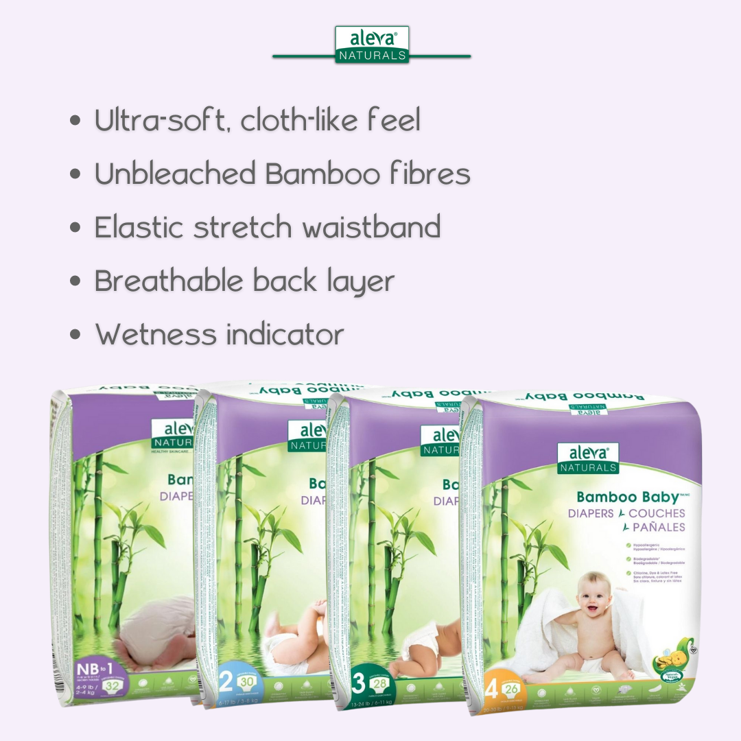 Bamboo Baby Diapers - Size NB-1