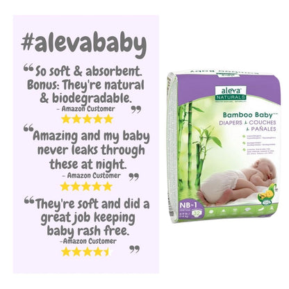 Bamboo Baby Diapers - Size NB-1