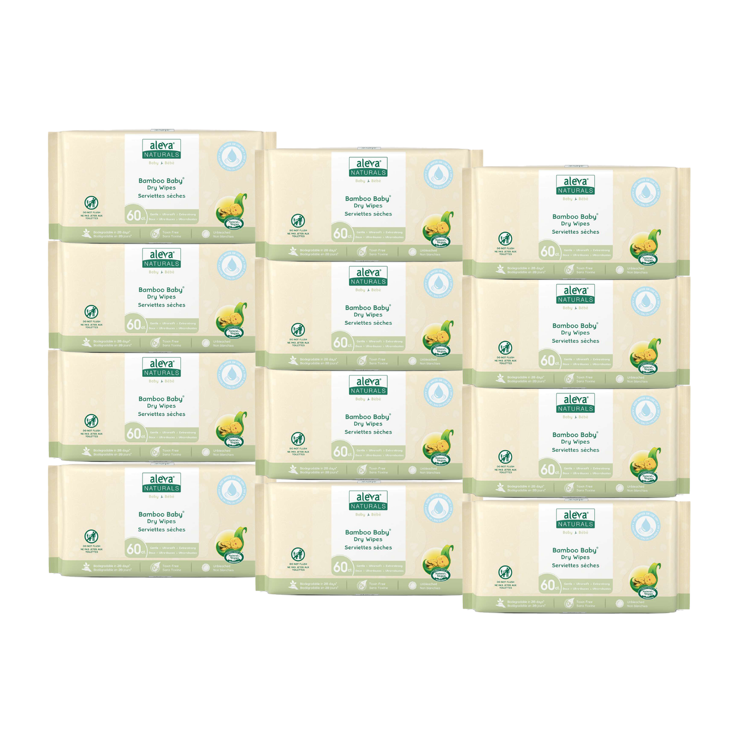 Bamboo Baby Dry Wipes