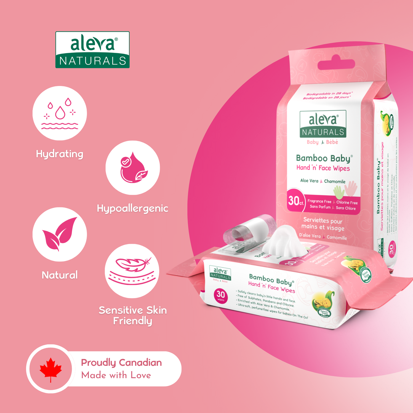 Bamboo Baby Hand 'n' Face Wipes