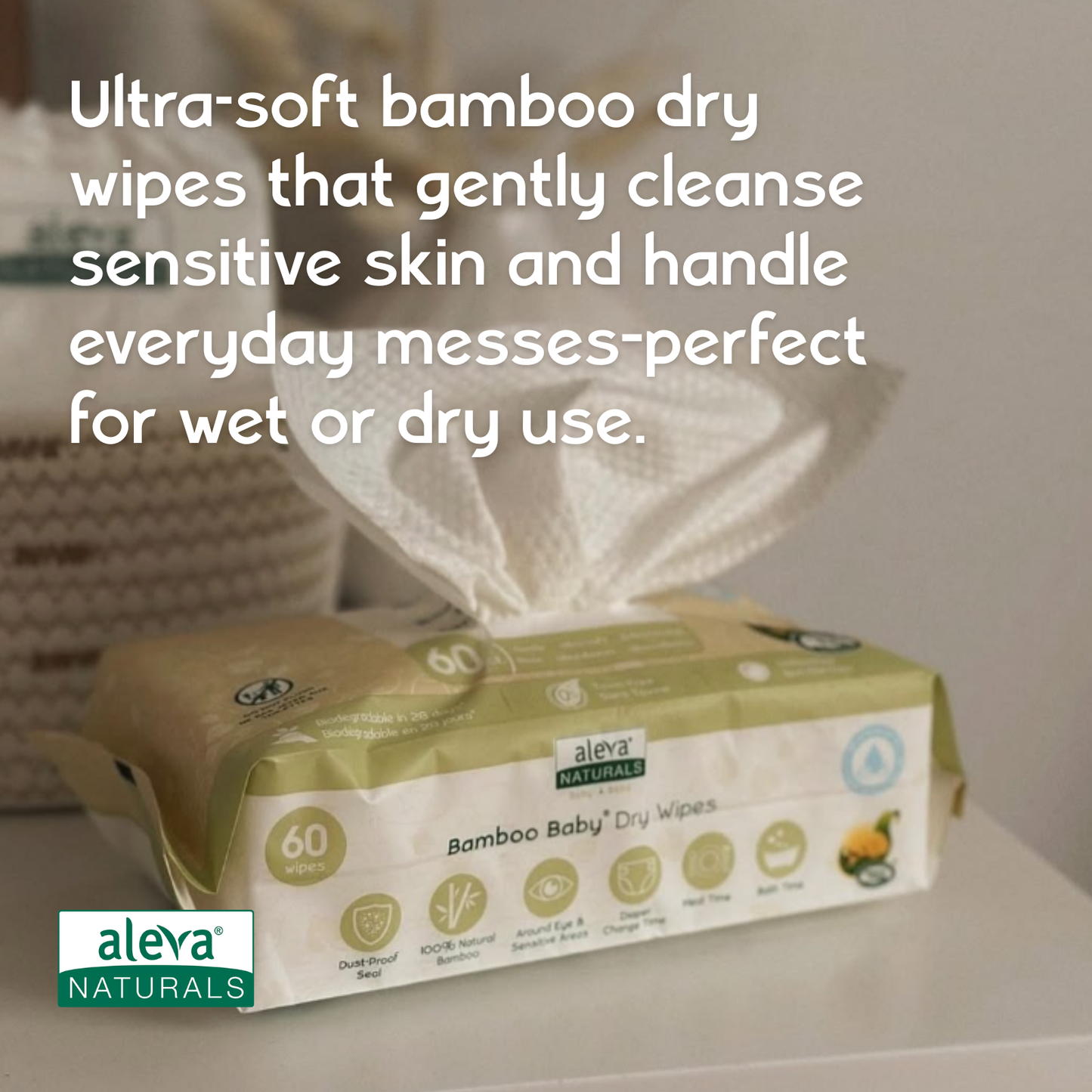 Bamboo Baby Dry Wipes