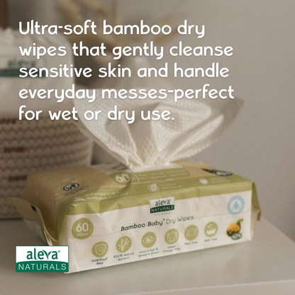 Bamboo Baby Dry Wipes