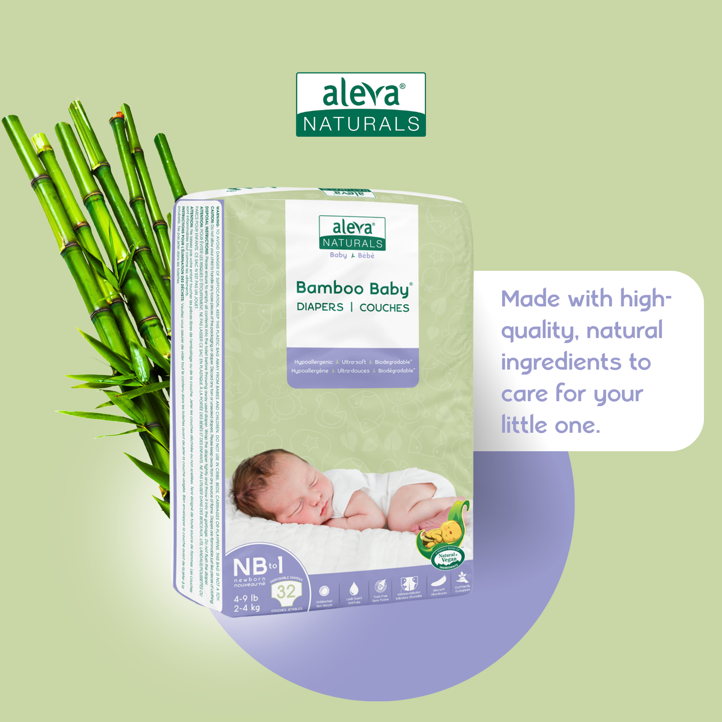 Bamboo Baby Diapers - Size NB-1