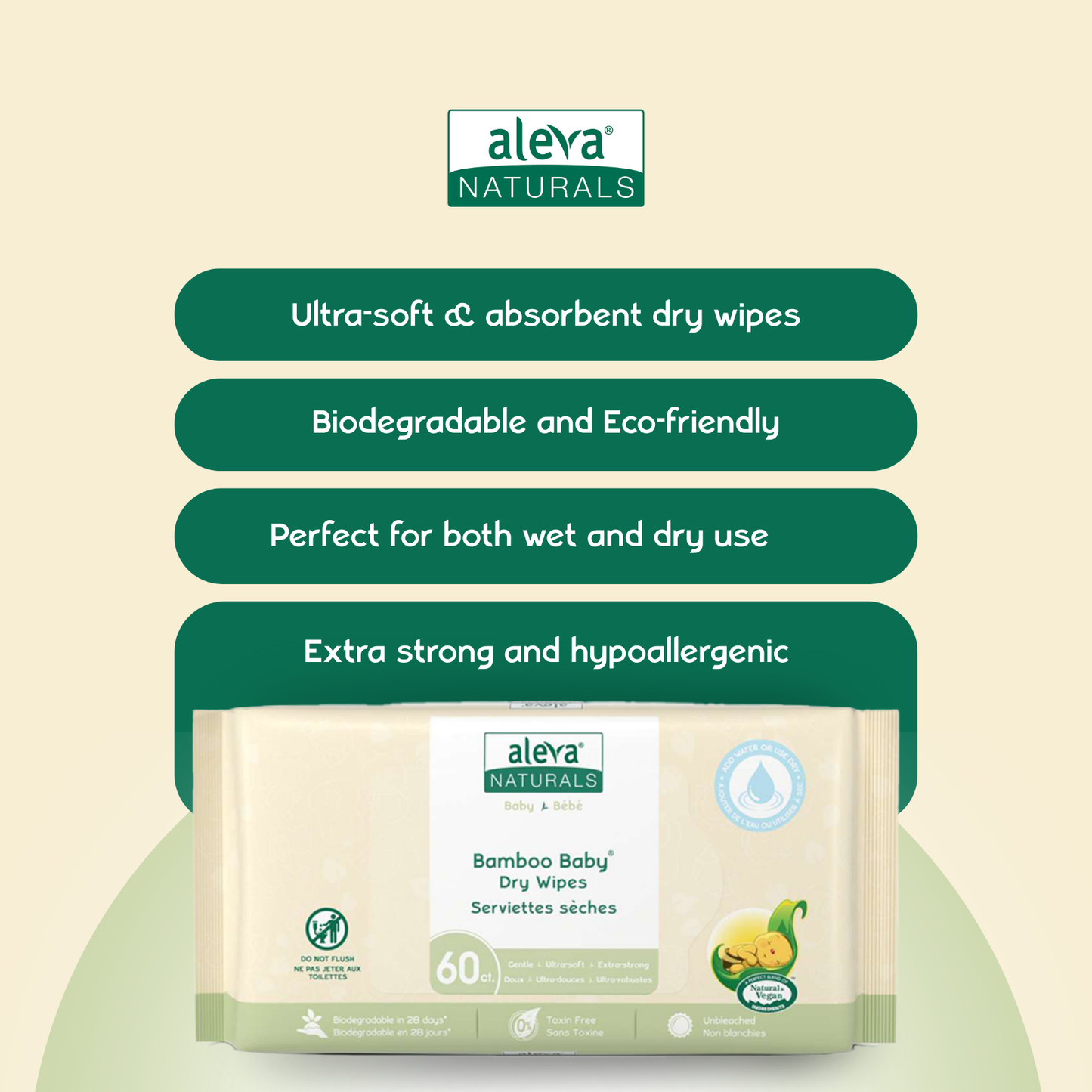 Bamboo Baby Dry Wipes