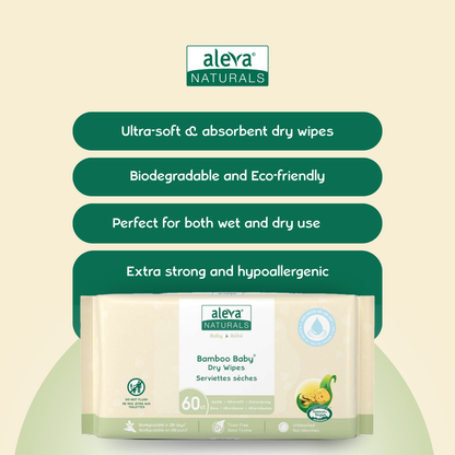 Bamboo Baby Dry Wipes