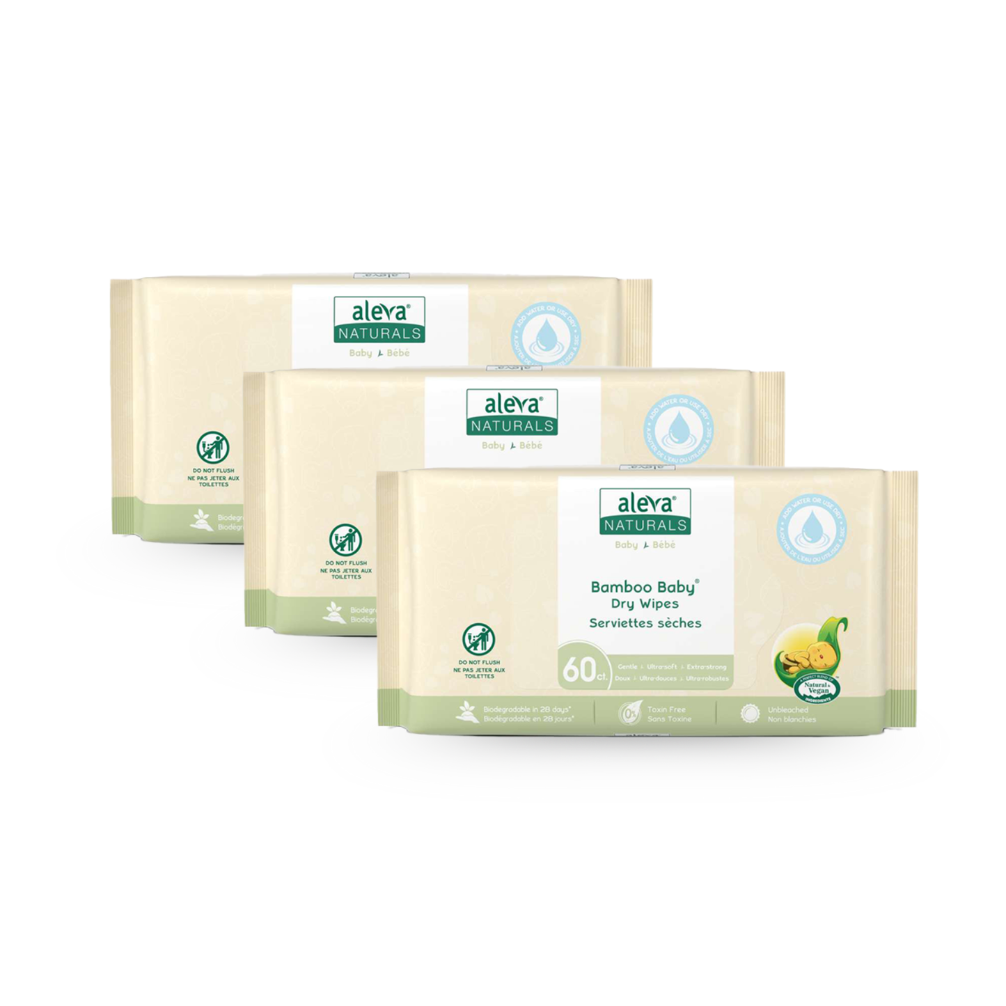 Bamboo Baby Dry Wipes