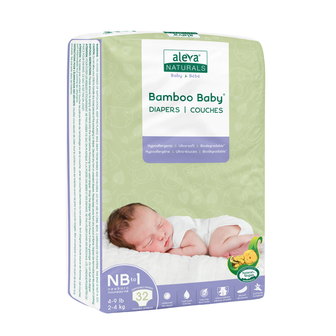 Bamboo Baby Diapers - Size NB-1