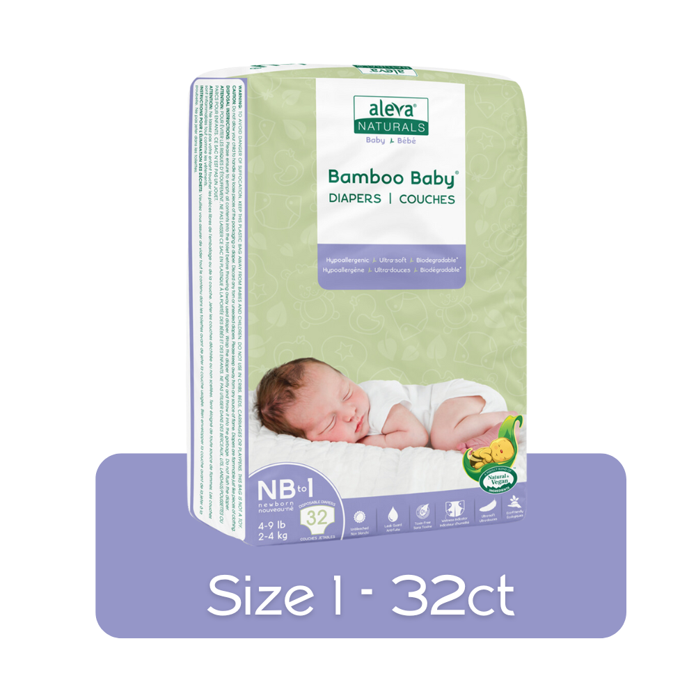 Bamboo Baby Diapers - Size NB-1