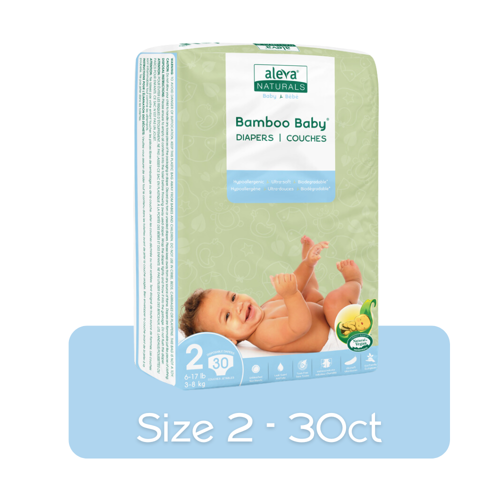 Bamboo Baby Diapers - Size 2