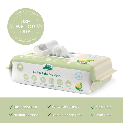Bamboo Baby Dry Wipes