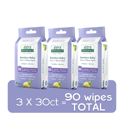 Bamboo Baby Nose 'n' Blows Wipes